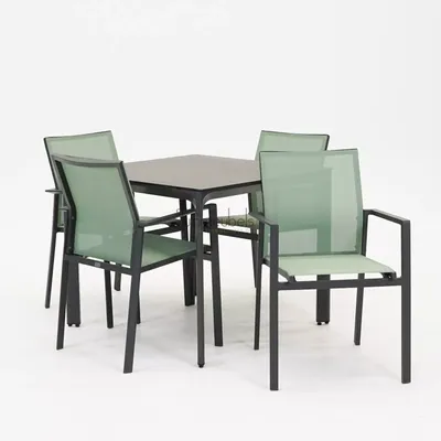 Tuinstoel Delia amandel met Carcassonne 90 x 90 cm