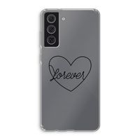Forever heart black: Samsung Galaxy S21 FE Transparant Hoesje
