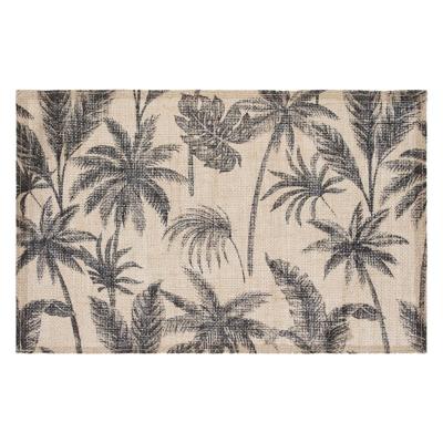 Secret de Gourmet Tafel placemat - palmbomen print - jute stof - 45 x 30 cm