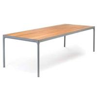 Houe Four tuintafel 270x90 bamboe, onderstel grijs