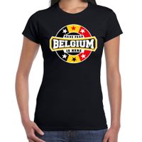 Have fear Belgium is here / Belgie supporter t-shirt zwart voor dames 2XL  - - thumbnail