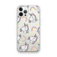 Rainbow Unicorn: iPhone 12 Pro Max Transparant Hoesje