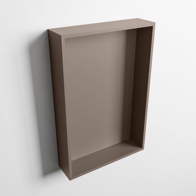 MONDIAZ EASY Nis 44,5x29,5cm in solid surface kleur Smoke | Smoke. 1 vak geschikt voor in- of opbouw