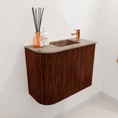 Toiletmeubel Mondiaz Joya Dlux | 51.6 cm | Meubelkleur Ruby | Faye wastafel Arena Wasbak Rechts | 1 kraangat