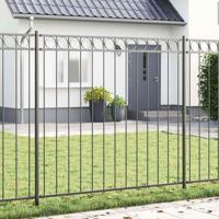 VidaXL Hecelement grijs 170 x 200 cm staal
