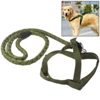 Duurzaam Harness Lead leiband tractie touw hond touw veiligheidsketting voor hond huisdier lengte: 1.0 m (leger-groen)