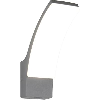 LED Tuinverlichting - Trion Orix - Wandlamp Buitenlamp - 1 Lichtpunt van 12.5 Watt - Natuurlijk Wit 4000K - Antraciet - Gegoten Aluminium