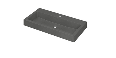 INK® Momento wastafel quartz met 1 kraangat 90 x 9 x 45 cm, quartz grijs