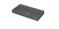 INK® Momento wastafel quartz met 1 kraangat 90 x 9 x 45 cm, quartz grijs - thumbnail