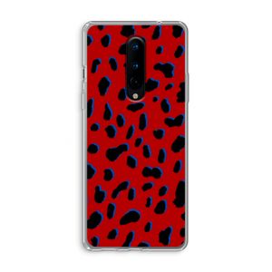 Red Leopard: OnePlus 8 Transparant Hoesje