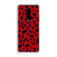 Red Leopard: OnePlus 8 Transparant Hoesje