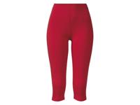esmara Dames capri-legging, normale taille, elastische tailleband (S (36/38), Rood)