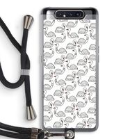 Zwanen: Samsung Galaxy A80 Transparant Hoesje met koord