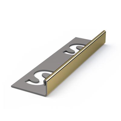 Tegelprofiel Faktum Recht RVS Goud Glans 11 mm - 250 cm Faktum