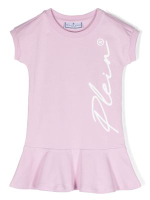 Philipp Plein Junior robe à logo imprimé - Rose