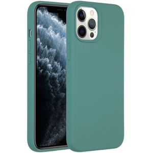 Accezz Liquid Silicone Backcover iPhone 12 Pro Max Telefoonhoesje Groen