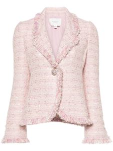 Giambattista Valli veste en tweed à bords francs - Rose