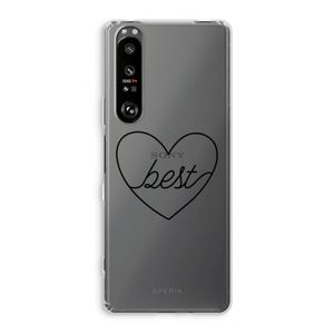 Best heart black: Sony Xperia 1 III Transparant Hoesje