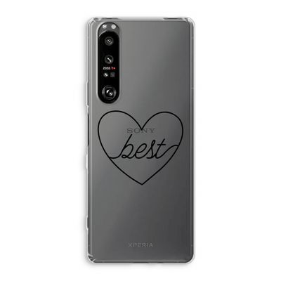 Best heart black: Sony Xperia 1 III Transparant Hoesje
