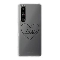 Best heart black: Sony Xperia 1 III Transparant Hoesje