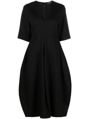 Fabiana Filippi robe mi-longue à col v - Noir