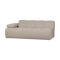 Woood Mojo 2-zits bank arm links bouclé Beige Melange