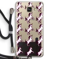 Musketon Unicorn: Samsung Galaxy A5 (2016) Transparant Hoesje met koord