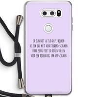 Regenboog: LG V30 Transparant Hoesje met koord