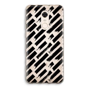 Zwarte vegen: Xiaomi Redmi 5 Transparant Hoesje
