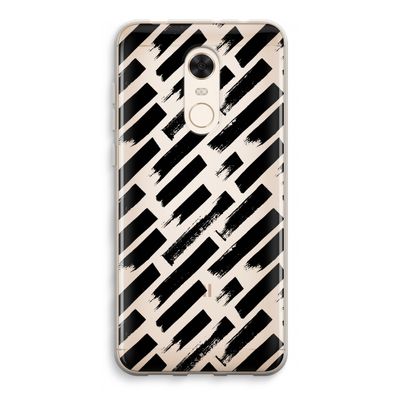 Zwarte vegen: Xiaomi Redmi 5 Transparant Hoesje