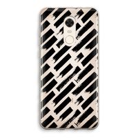 Zwarte vegen: Xiaomi Redmi 5 Transparant Hoesje