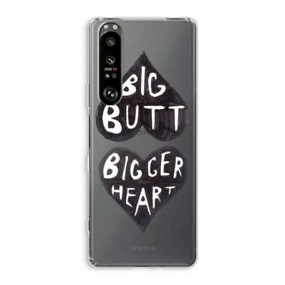 Big butt bigger heart: Sony Xperia 1 III Transparant Hoesje