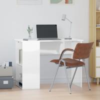 Bureau 100x55x75 cm bewerkt hout hoogglans wit Bureau 100x55x75 cm bewerkt hout hoogglans wit
