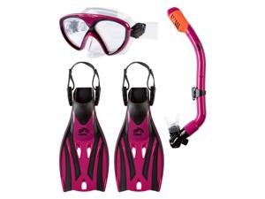 CRIVIT Kinder duik- en snorkelset (S, Aubergine/zwart)