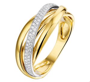 TFT Ring Diamant 0.22ct H SI Bicolor Goud