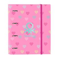Ringmap Benetton Heart Roze 27 x 32 x 3.5 cm