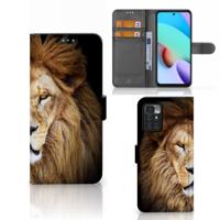 Xiaomi Redmi 10 | Telefoonhoesje | Met pasjeshouder | Leeuw