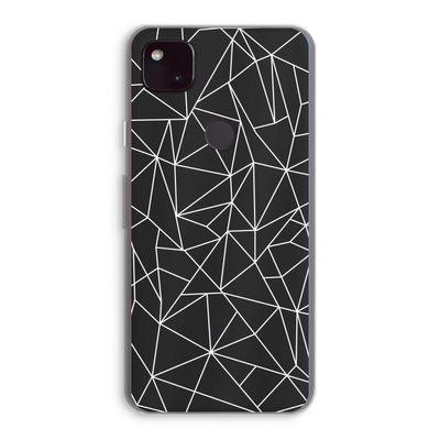 Geometrische lijnen wit: Google Pixel 4a 5G Transparant Hoesje