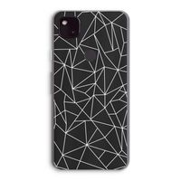 Geometrische lijnen wit: Google Pixel 4a 5G Transparant Hoesje