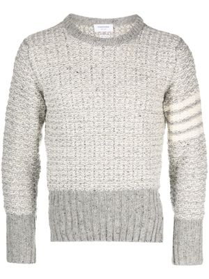 Thom Browne pull à 4 bandes signature - Gris