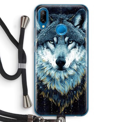Darkness Wolf: Huawei P20 Lite Transparant Hoesje met koord
