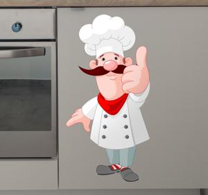 Muursticker Kok Duim Omhoog