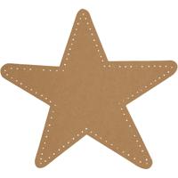 Creativ Company Ster, d 17 cm, 350 gr, naturel, 4 stuk/ 1 doos