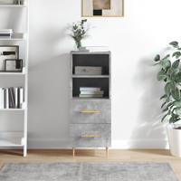 Dressoir 34,5x34x90 cm bewerkt hout betongrijs - thumbnail