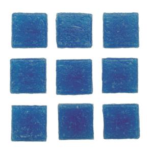 Glorex Hobby - mozaiek stenen/steentjes - blauw - 30x stuks - 20 x 20 x 2 mm - knutselen