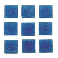 Glorex Hobby - mozaiek stenen/steentjes - blauw - 30x stuks - 20 x 20 x 2 mm - knutselen