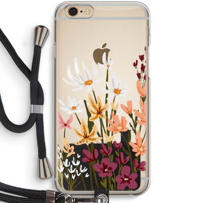 Painted wildflowers: iPhone 6 / 6S Transparant Hoesje met koord