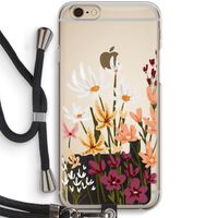 Painted wildflowers: iPhone 6 / 6S Transparant Hoesje met koord