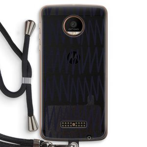 Marrakech Zigzag: Motorola Moto Z Force Transparant Hoesje met koord