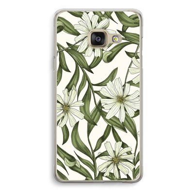 Wit bloemenpatroon: Samsung A3 (2017) Transparant Hoesje
